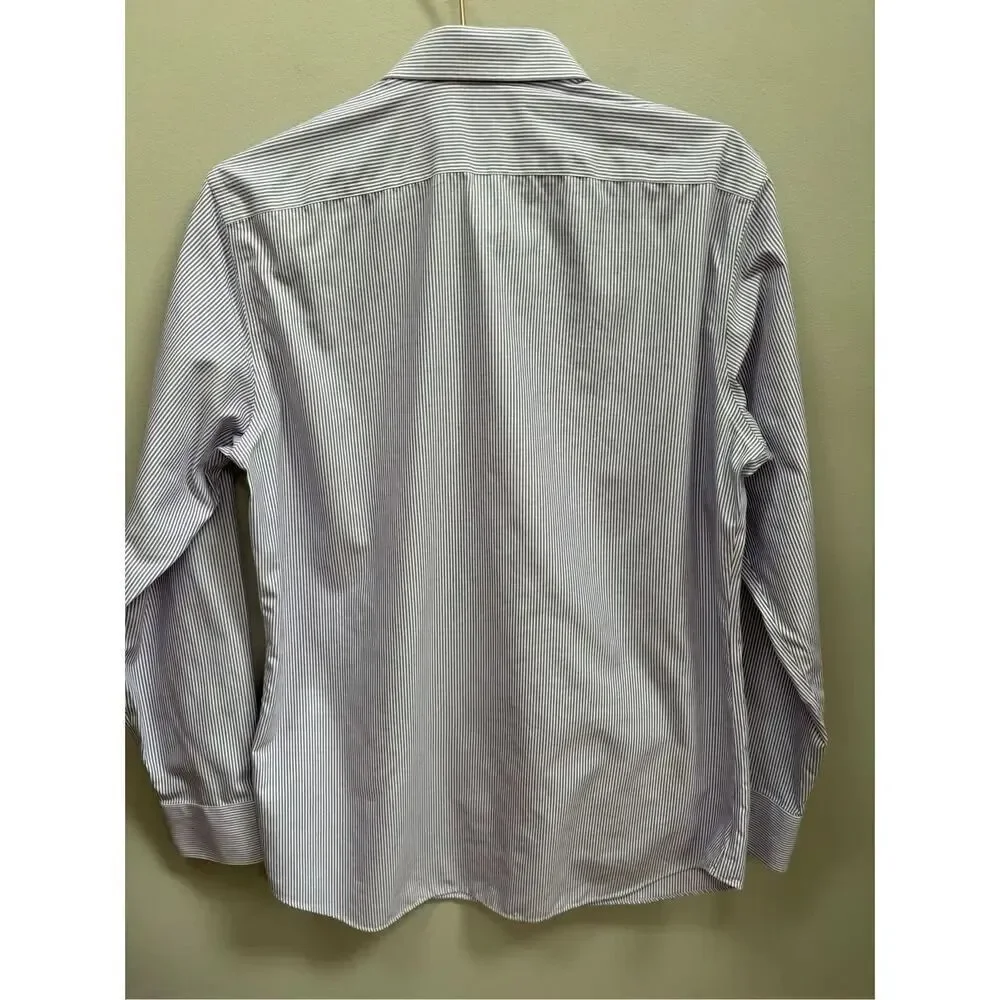 Banana Republic M men’s non iron slim fit button down red white grey/blue speckl - Picture 8 of 8